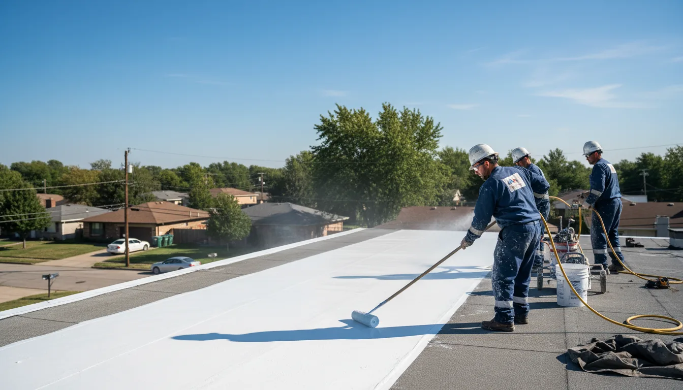 Commercial roof coating in Rockvale, CO near me